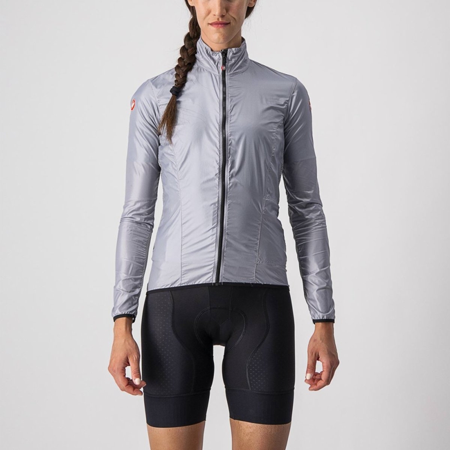 Silver Grey Women Castelli ARIA SHELL W Protection | OKLF-93257