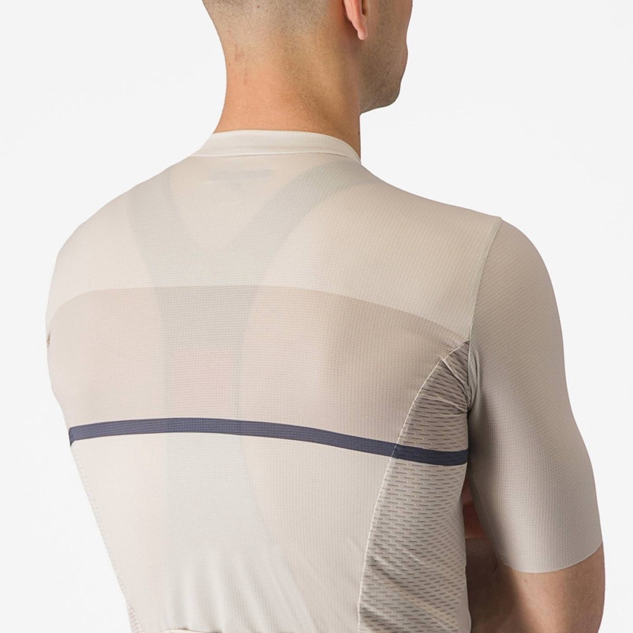 Silver / Blue Men Castelli TRADIZIONE Jersey | YDIW-14528