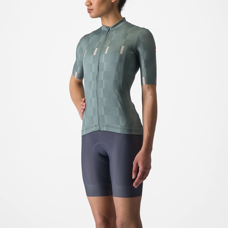 Turquoise Women Castelli DIMENSIONE Jersey | GXPD-71695