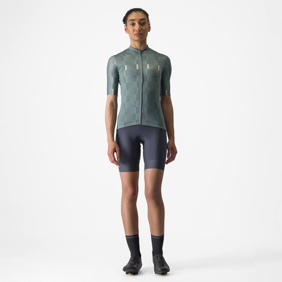 Turquoise Women Castelli DIMENSIONE Jersey | GXPD-71695