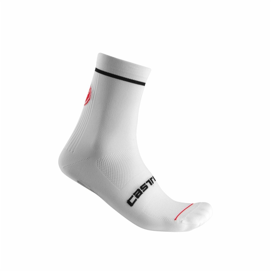 White Men Castelli ENTRATA 13 Socks | AQDV-90782