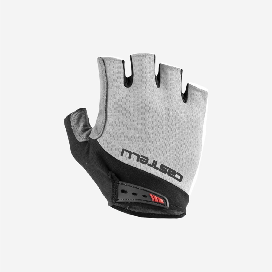 White Men Castelli ENTRATA V Gloves | SIYO-65784