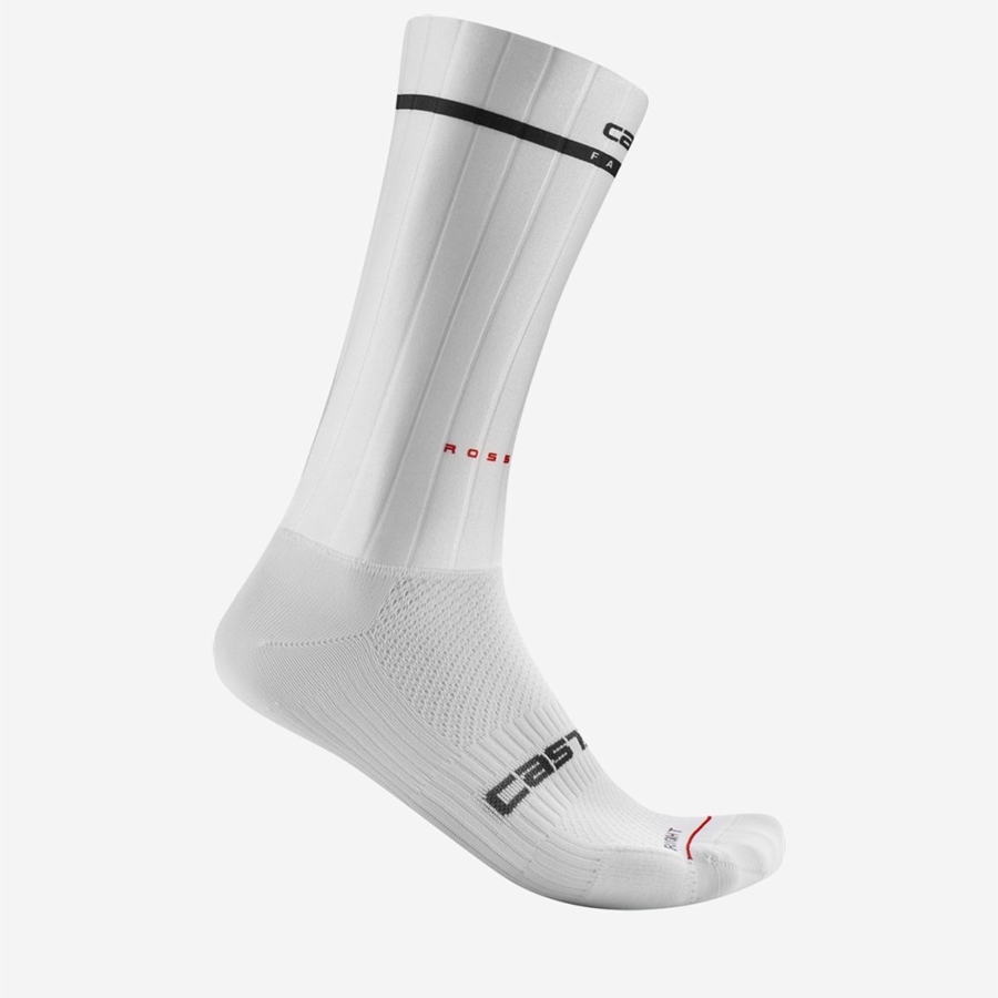 White Men Castelli FAST FEET 2 Socks | FMYE-32148