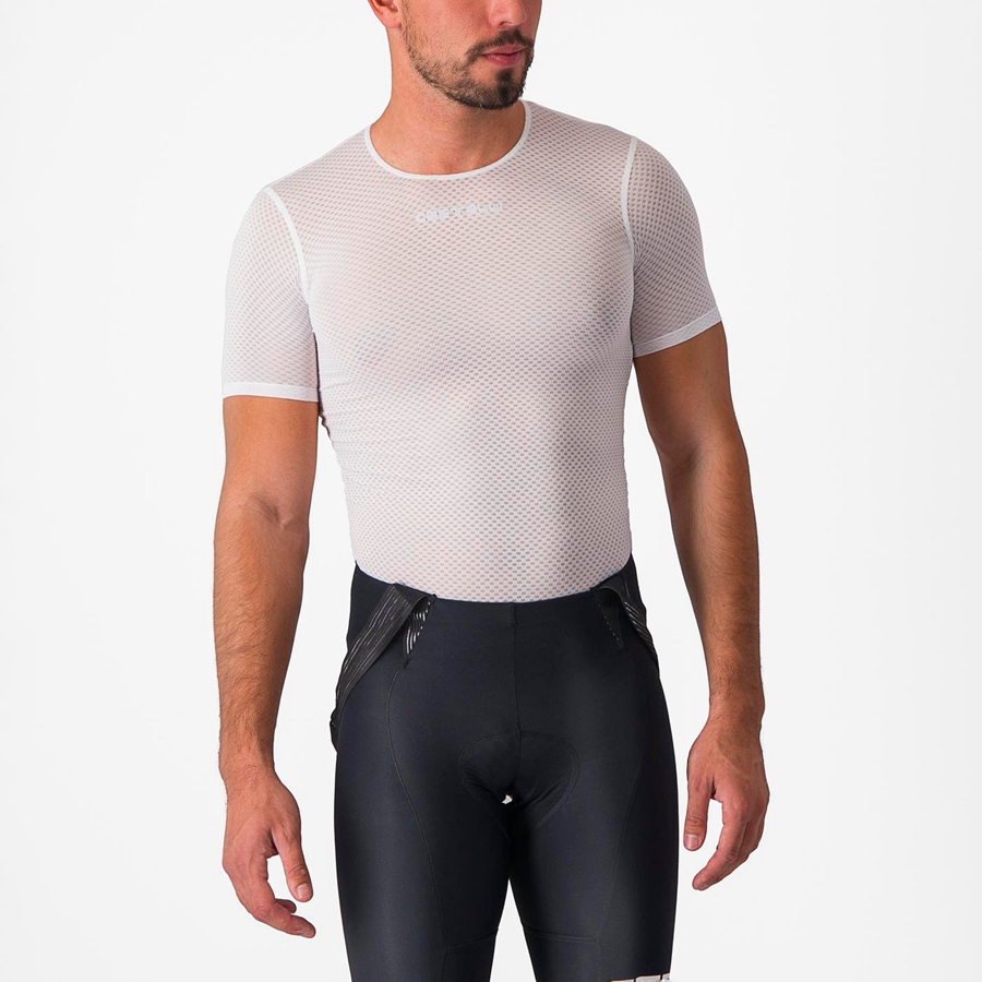 White Men Castelli PRO MESH 2.0 SHORT SLEEVE Base Layer | YARX-20763