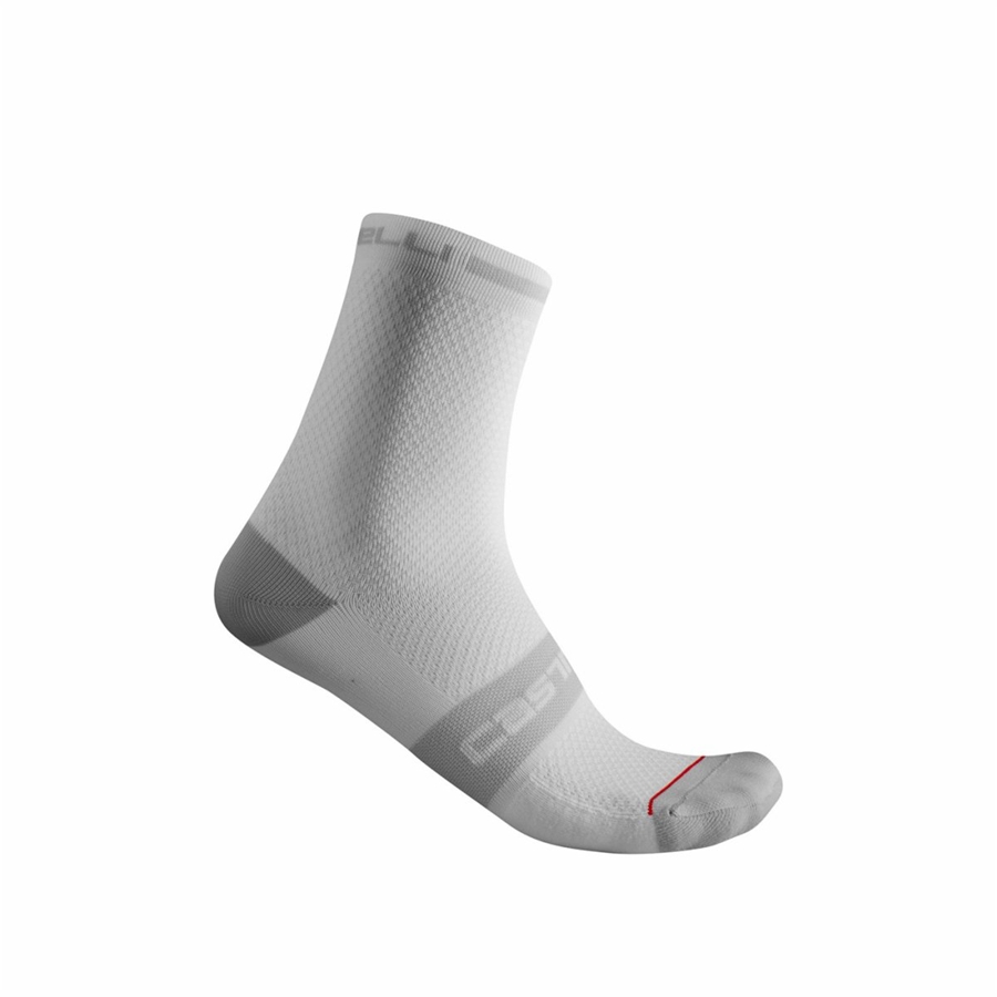 White Men Castelli SUPERLEGGERA T 12 Socks | SZWJ-07654