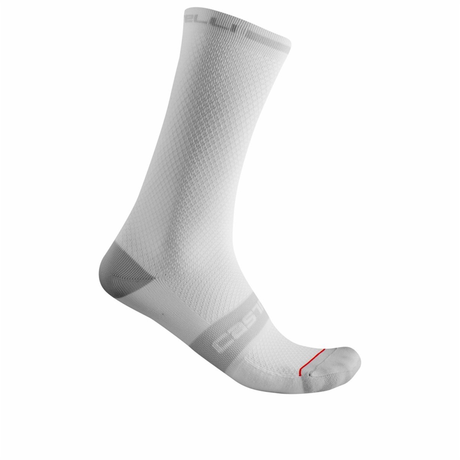 White Men Castelli SUPERLEGGERA T 18 Socks | IVQH-29486