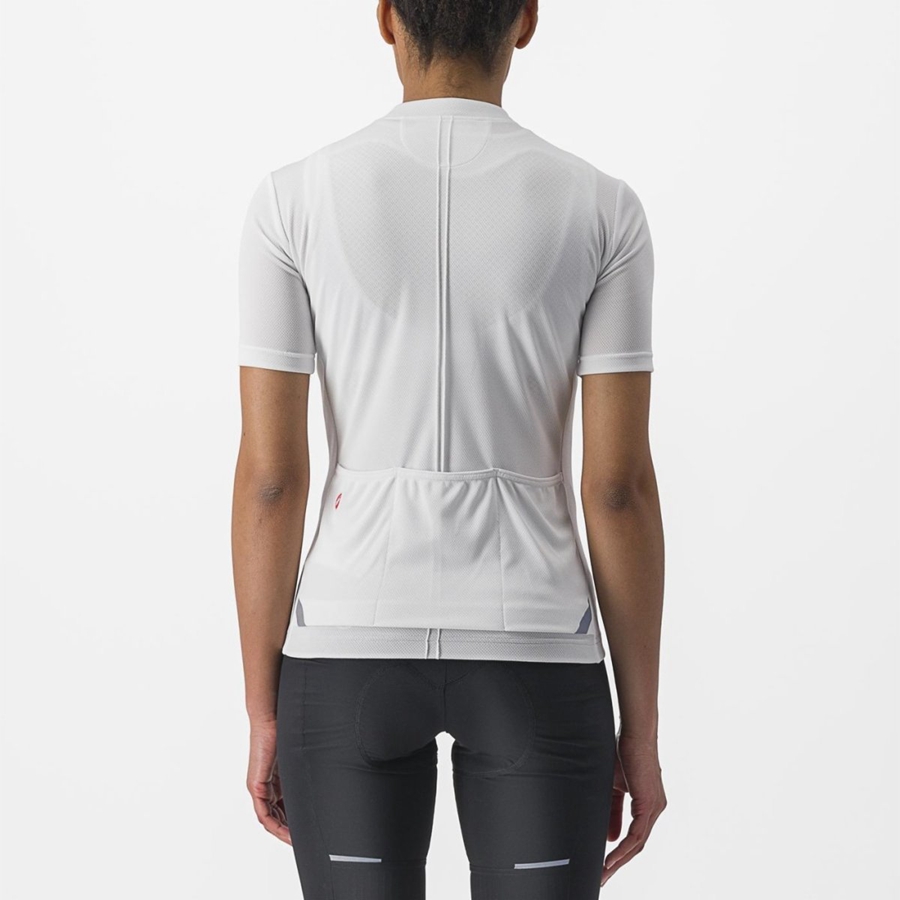 White Women Castelli ANIMA 4 Jersey | DVFO-01425