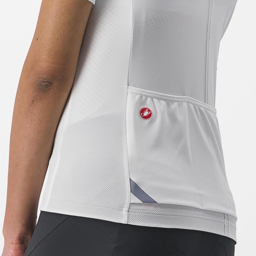 White Women Castelli ANIMA 4 Jersey | DVFO-01425