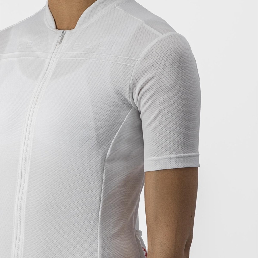 White Women Castelli ANIMA 4 Jersey | DVFO-01425