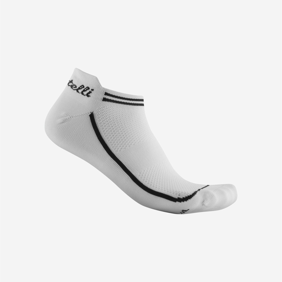 White Women Castelli INVISIBILE Socks | SOHX-36817