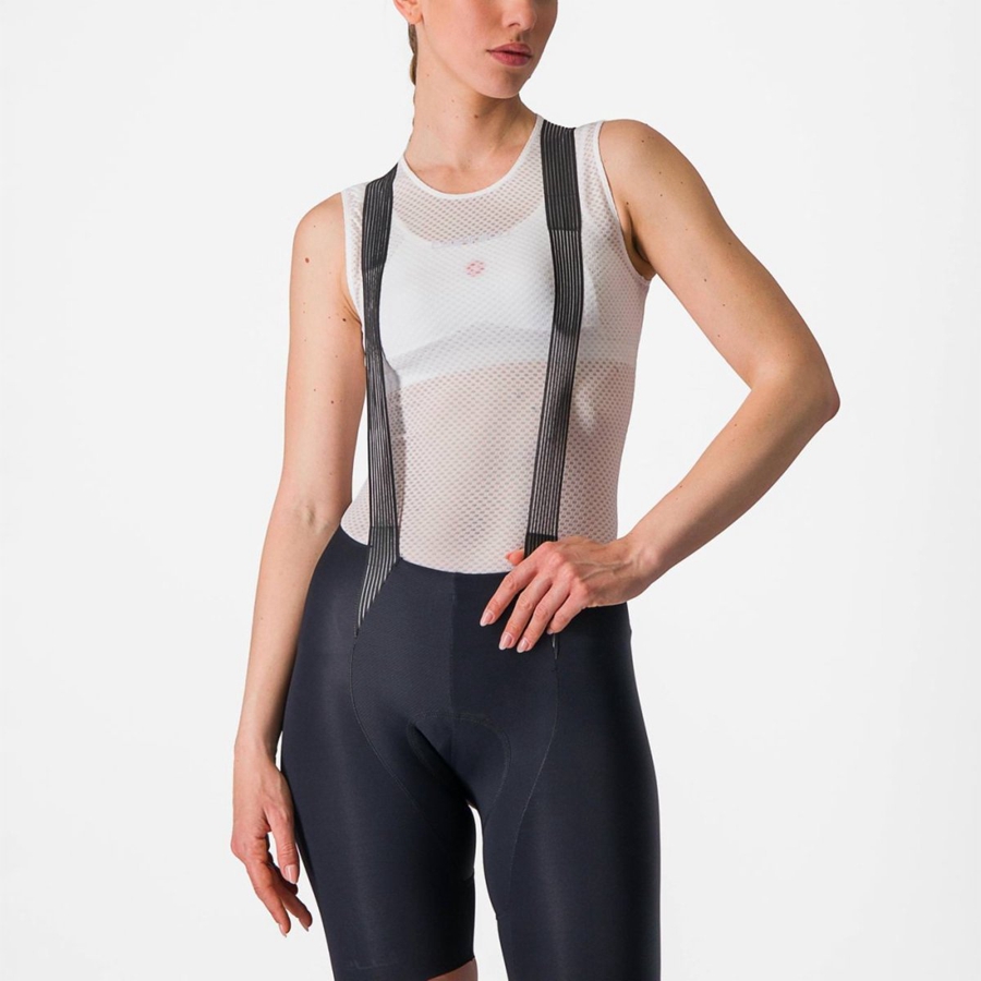 White Women Castelli PRO MESH W SLEEVELESS Base Layer | CSYO-19456