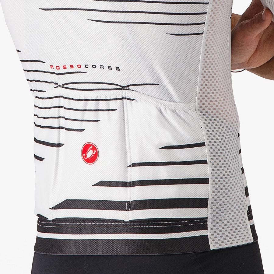 White / Black Men Castelli CLIMBER'S 4.0 Jersey | IXKE-13098