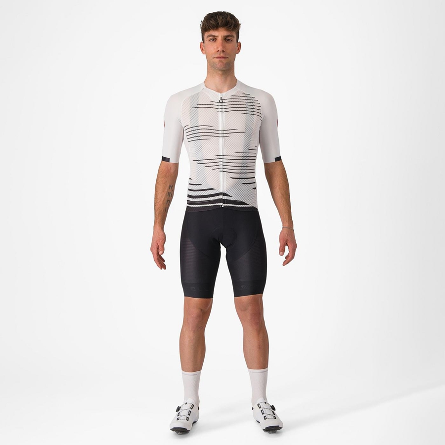 White / Black Men Castelli CLIMBER'S 4.0 Jersey | IXKE-13098