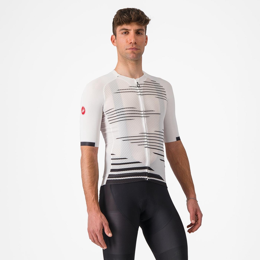 White / Black Men Castelli CLIMBER\'S 4.0 Jersey | IXKE-13098