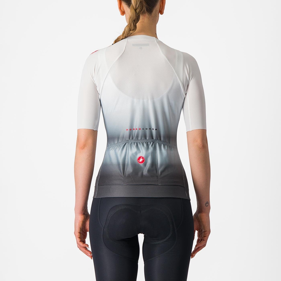 White / Dark Grey Women Castelli CLIMBER'S 4.0 W Jersey | KADU-03186