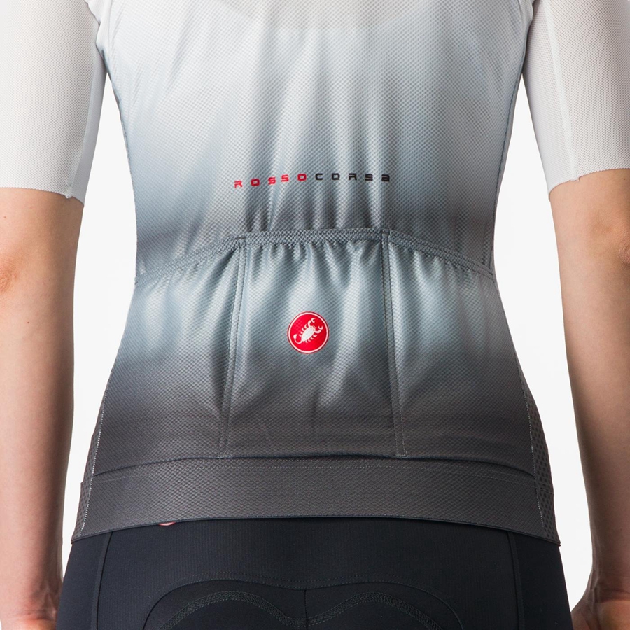 White / Dark Grey Women Castelli CLIMBER'S 4.0 W Jersey | KADU-03186