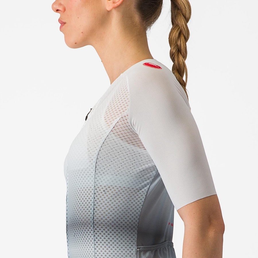 White / Dark Grey Women Castelli CLIMBER'S 4.0 W Jersey | KADU-03186