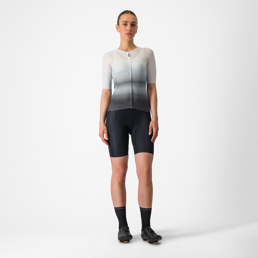 White / Dark Grey Women Castelli CLIMBER'S 4.0 W Jersey | KADU-03186