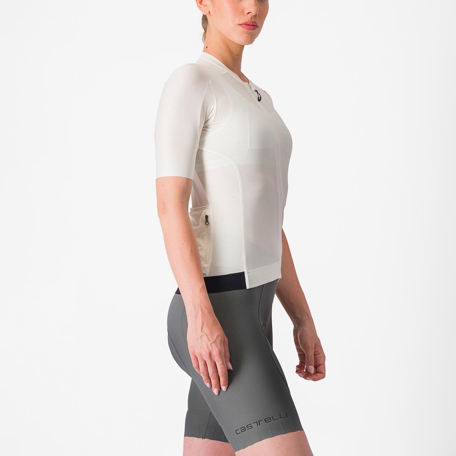 White / Dark Grey Women Castelli ESPRESSO W Jersey | DGVJ-61724