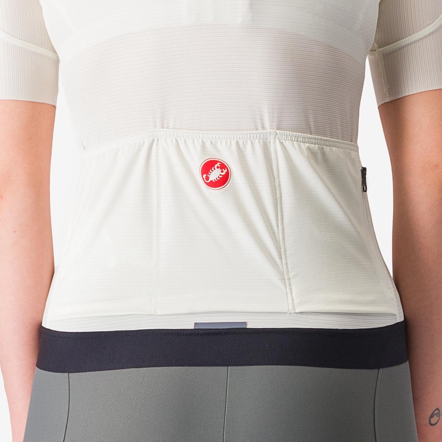 White / Dark Grey Women Castelli ESPRESSO W Jersey | DGVJ-61724