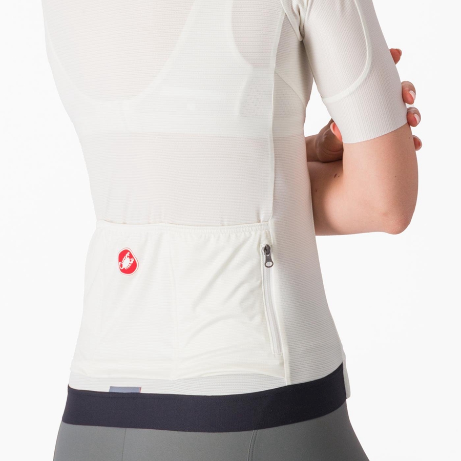 White / Dark Grey Women Castelli ESPRESSO W Jersey | DGVJ-61724