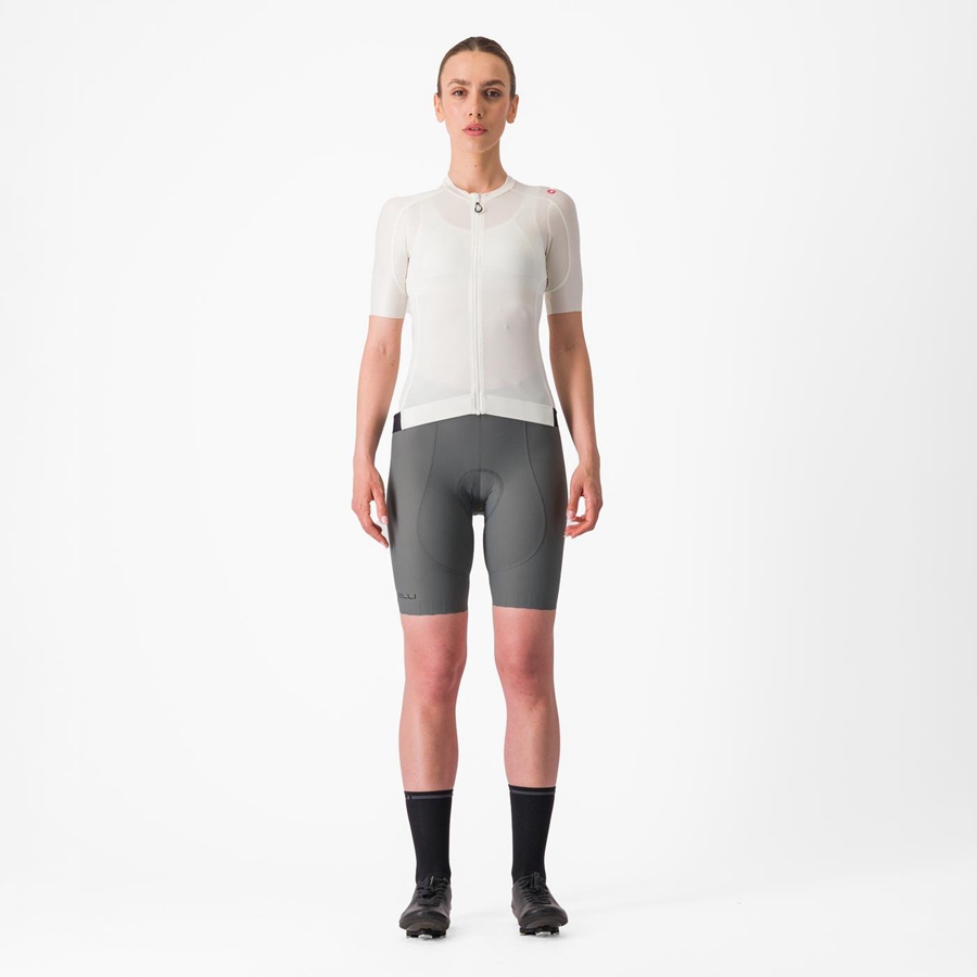 White / Dark Grey Women Castelli ESPRESSO W Jersey | DGVJ-61724