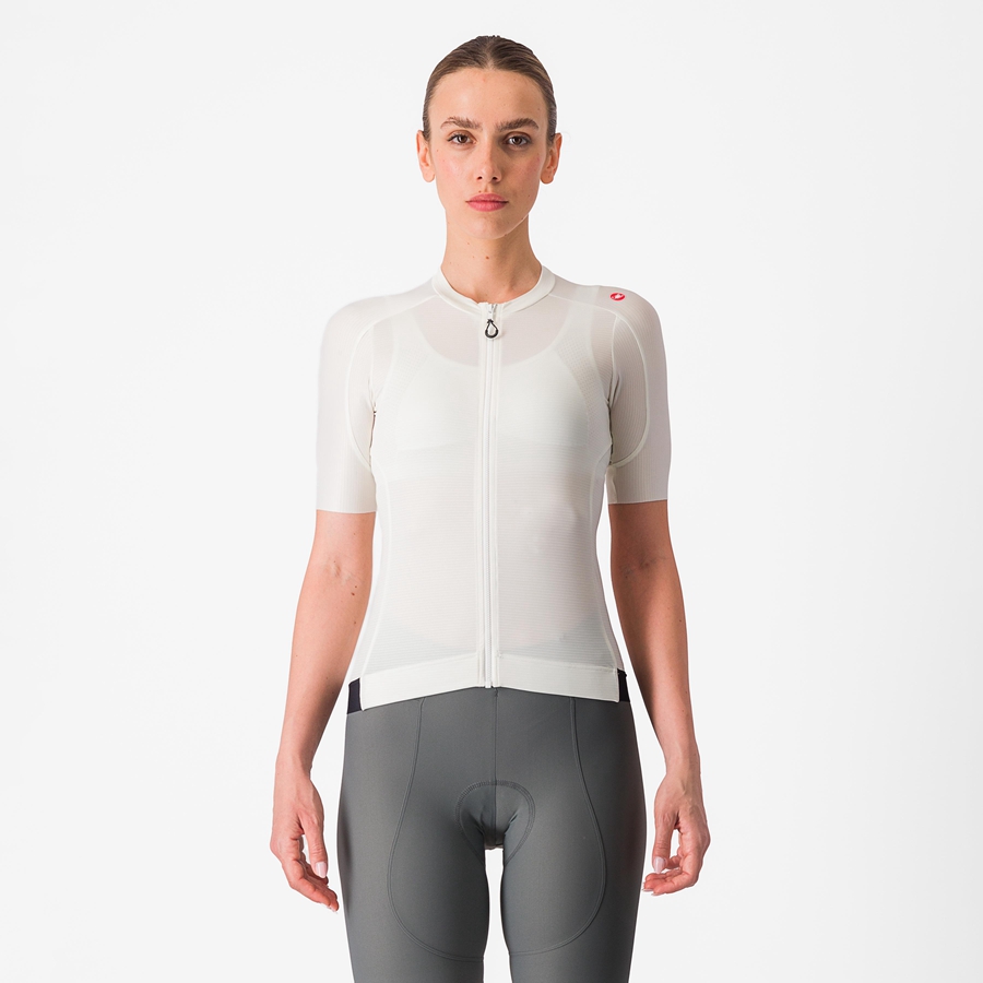 White / Dark Grey Women Castelli ESPRESSO W Jersey | DGVJ-61724