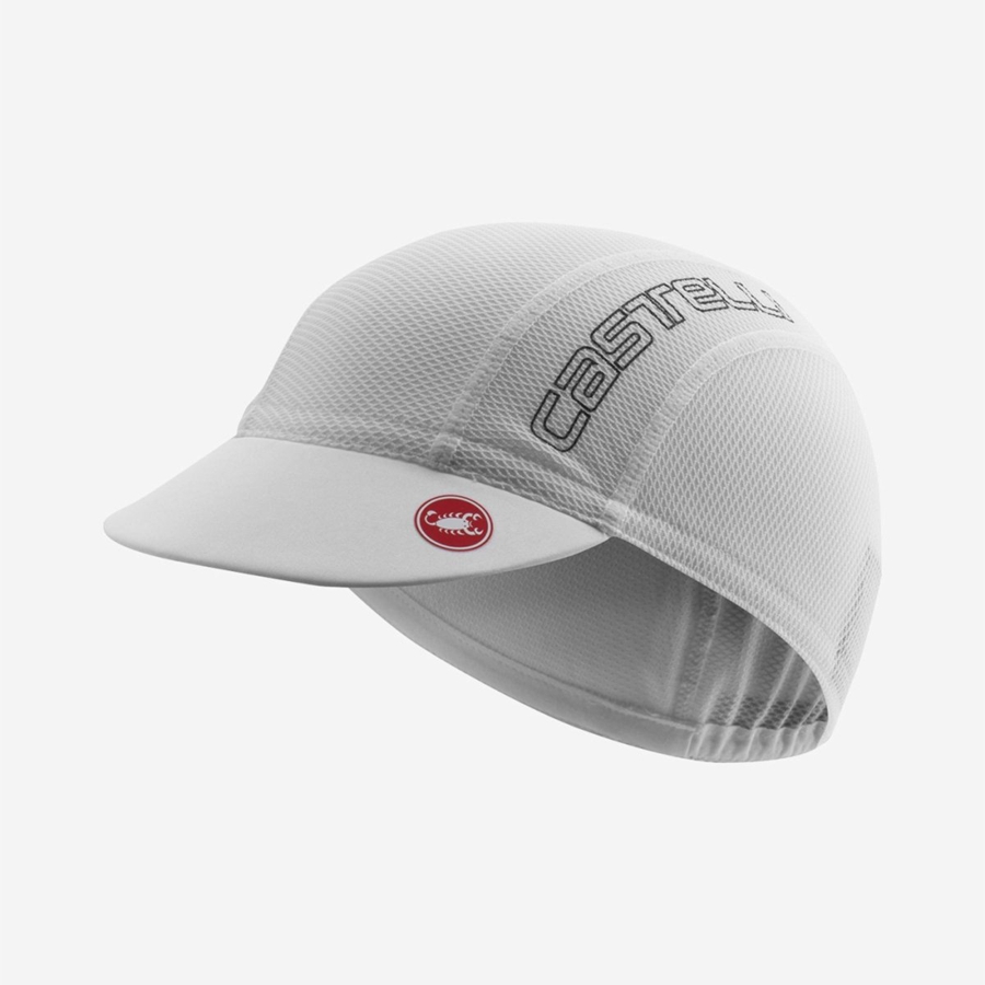 White / Grey Men Castelli A/C 2 CYCLING Cap | PXYZ-89752