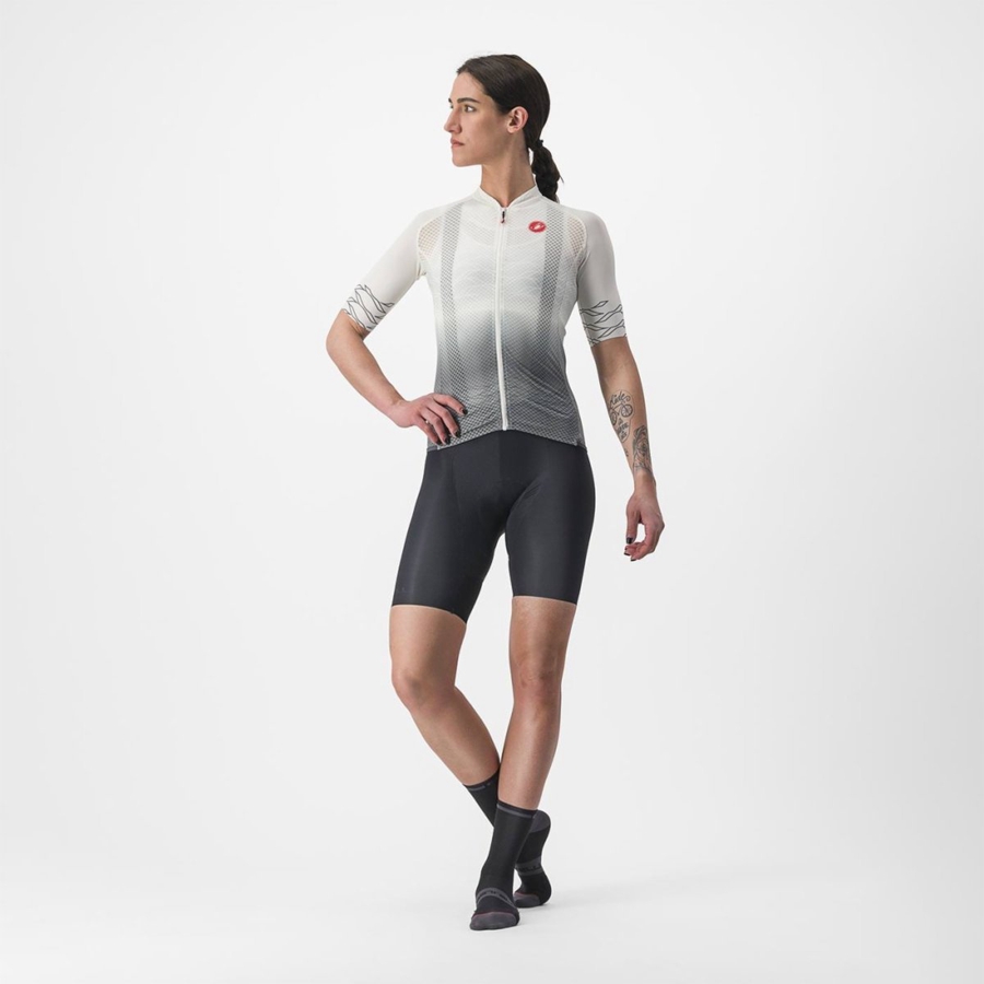 White / Olive Women Castelli CLIMBER'S 2.0 W Jersey | EONK-96480