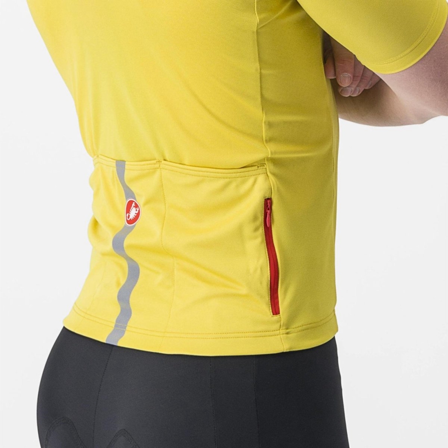 Yellow Men Castelli CLASSIFICA Jersey | DTMZ-37548