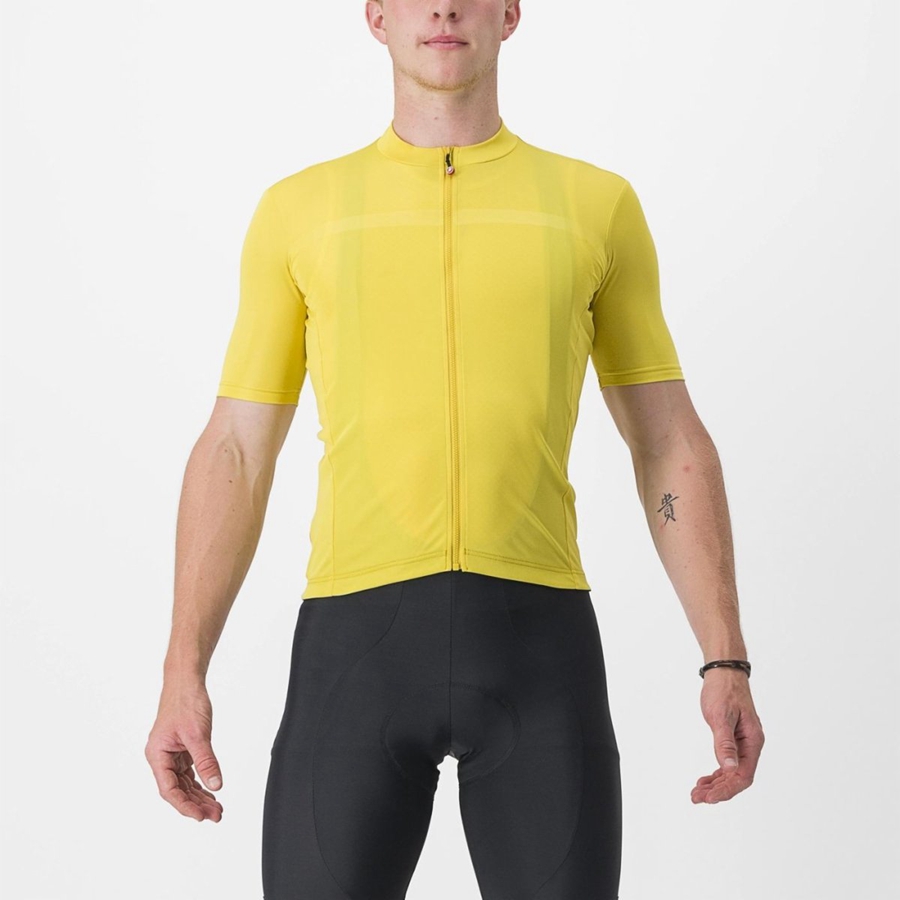 Yellow Men Castelli CLASSIFICA Jersey | DTMZ-37548